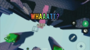 Cool block clutch with a 4 block extension in Roblox Bedwars!