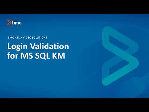 BMC TSOM: How to Validate Login for MS SQL KM
