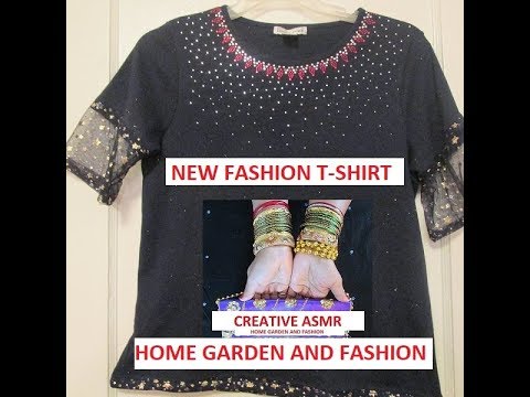 D.I.Y. NEW FASHION T-SHIRT DESIGN|ASMR T-SHIRT DESIGN|NET DESIGN T-SHIRTHOME GARDEN AND FASHION