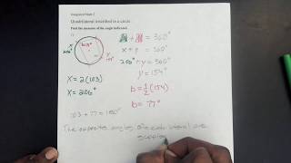 10.2.3 Quadrilaterals inscribed in a circle