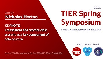 Nicholas Horton KEYNOTE: Transparent and reproducible analysis as a key component of data acumen