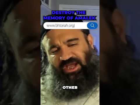 Destroy the Memory of Amalek #Amalek #truth #torah #judaism #jewish #rabbiyaronreuven
