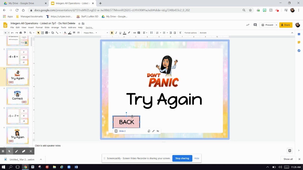 How to make a self checking quiz on Google Slides YouTube