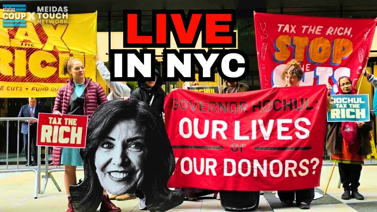 LIVE TAX THE RICH Protest Outside NY Gov’s Office