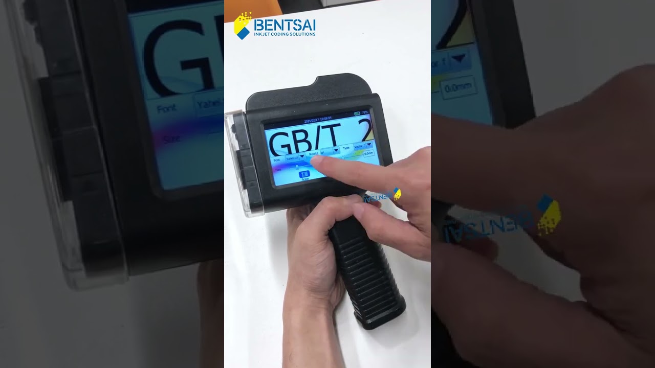 Use handheld printer to mark your product lot number