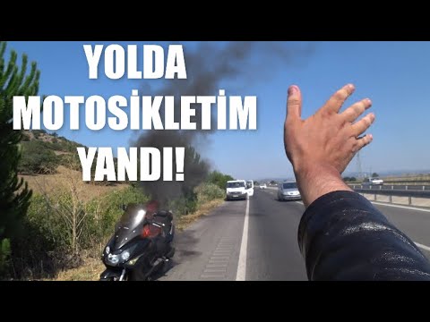 Motosikletim Yandı! Alev Topuna Dönüştü.. Kendimi Kurtardım Fakat Yangını Söndüremedik :( Daelim S3