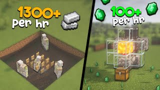 : 3 MUST Have Farms for your Survival World (IRON, FOOD+EMERALDS & MOB FARMS)