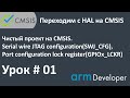 STM32. CMSIS. Урок#01: Чистый проект на CMSIS, Serial wire JTAG Config., блокировка настроек GPIO.