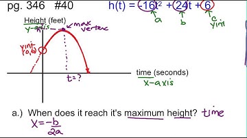 Basketball path to find max height and time vertex