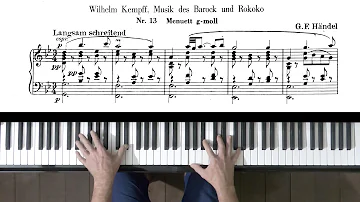 Handel "Minuet in G minor" (arr. Kempff) P. Barton, FEURICH 133 piano