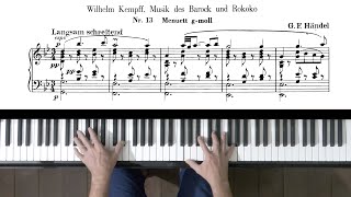 Handel 'Minuet in G minor' (arr. Kempff) P. Barton, FEURICH 133 piano