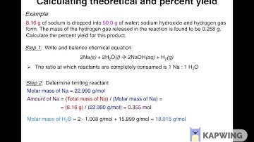 Theoretical, Actual, and Percent Yield