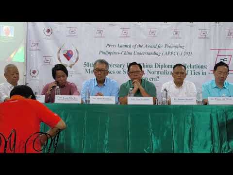 Press Launching of the Award for Promoting PH China Understanding