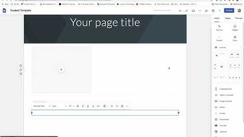 Google Sites Creating Templates