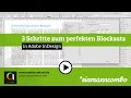 In 3 Schritten zum perfekten Blocksatz in Adobe InDesign