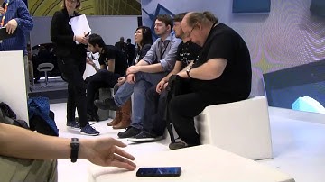 SailfishOS camera on Nexus5 with Simonas Leleiva at MWC15