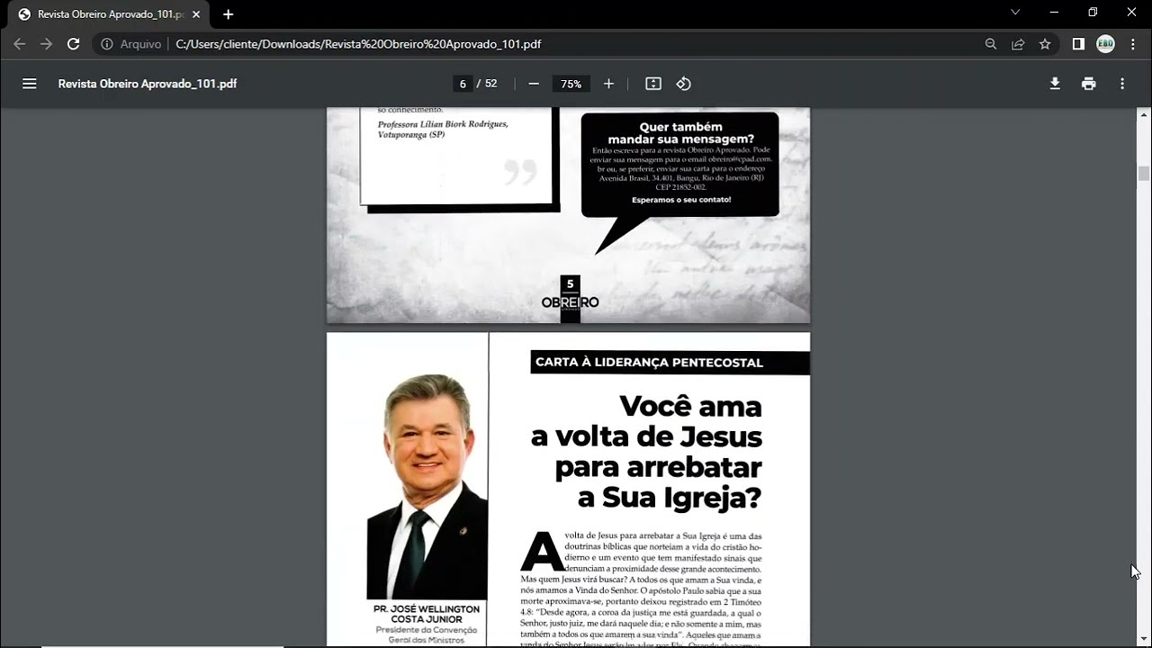 Revista Obreiro Aprovado N°101, PDF, Bíblia