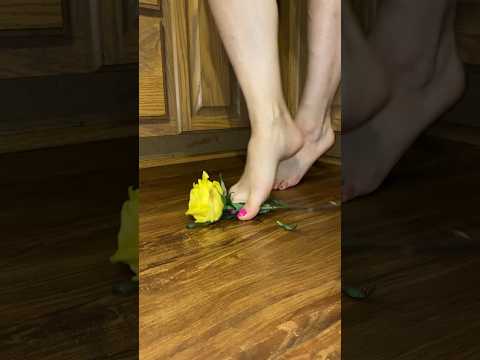 Bare feet flower crush | ASMR & CRUSHING