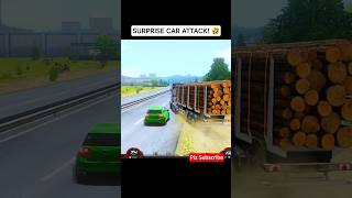 🚗SURPRISE CAR ATTACK🤣 #trending #truckersofeurope3 #toe3 #toe3update #trucksimulator #gaming #shorts
