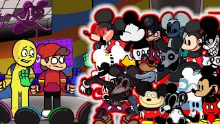 Fnf Musical Memory - But Different Characters Sing It All Phases Mickey Mouse Sings Musical Memory