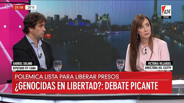 Victoria Villarruel y Gabriel Solano en "El notici...