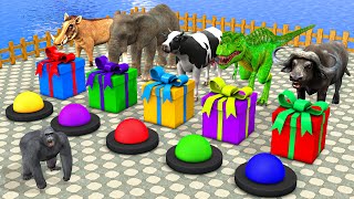 Choose The Right Gift Box Run Game With  Elephant Cow Gorilla Buffalo Pig Trex Wild Animals Games screenshot 4