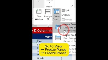 How to freeze rows and columns in Excel #excel #spreadsheetmagic  #exceltips #vba