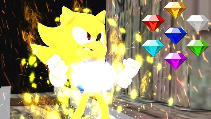 Sonic FGX Ultimate All Chaos Emeralds + Super Sonic 