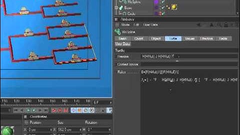 Cinema 4d R12 L-System MoSpline Turtle Mode