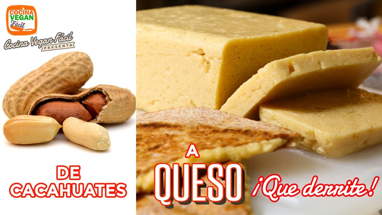 Queso de cacahuate que derrite - Cocina Vegan Fácil