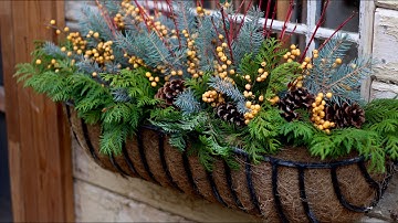 Winter Window Baskets