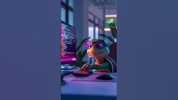 🐢โปรแกรมเมอร์เต่า 💻 “Turtle the Coder” #funnyturtle #turtloop #animation #shorts  #loopvideo