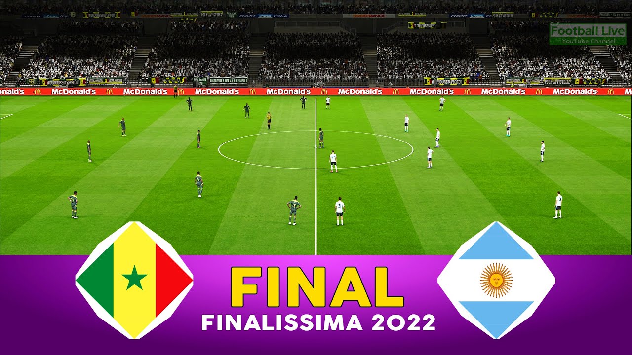 SENEGAL vs ARGENTINA FINALISSIMA 2022 FINAL Full Match Messi vs Mane Realistic PES Gameplay