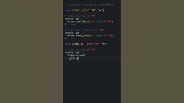 JS Example - Using some() and every() Array Methods