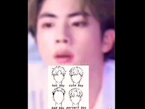 Jin in different hairstyles 💜 #bts#btsarmy#army#kpop#shorts#jin#soekjin