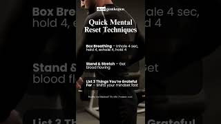 Quick Mental Reset Techniques