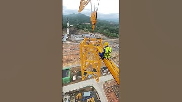 Xây dựng/ Cẩu tháp tự nâng thân như nào?/ IIstallation process