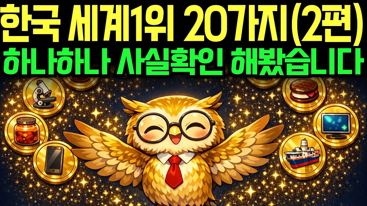 한국이 세계 1위인 것 20가지(2편), 댓글로 알려주신 한국 세계 1위, 진짜인지 확인해봤습니다  | 반도체 | 발전소 | 경제학 | 시니어경제