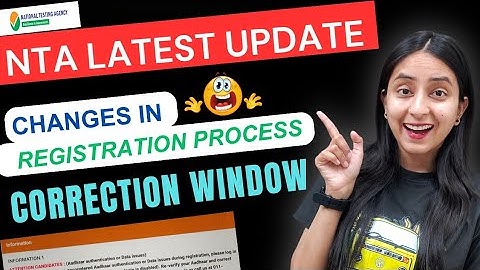 BIG UPDATE by NTA | Registration & Correction Window Update #neet #neet2024 #update