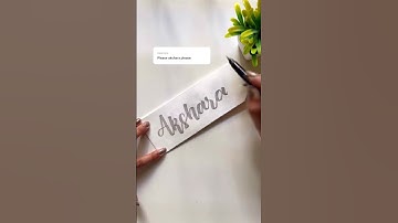 “Akshara” Name Brushpen Lettering #shorts #youtubeshorts #trending #theartfeed #brushpenlettering