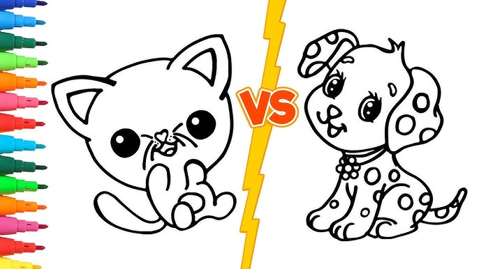 Dibuja y Colorea 🌈 GATO vs PERRO 🐱⚡🐶 Dibujos para niños - YouTube dibuja-y-colorea-gato-vs-perro-dibujos-para-ni-os-youtube