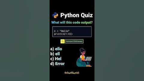 python quiz: Comment answer #python #pythonquestions #pythonquiz #codingquiz #techquiz