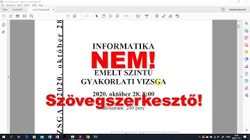 Webszerkesztés - 2020. október emelt informatika érettségi - Egybesült karaj