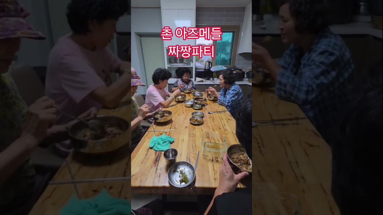 시골아즈몌들의 회식(은석마을)