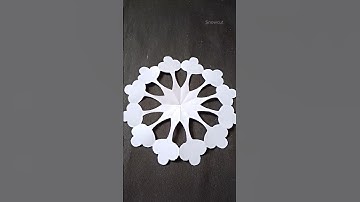 Paper Snowflake!!❄️❄️✂️ #shorts #youtubeshorts #viralshorts #papersnowflakes