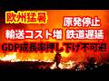 【欧州猛暑】原発停止!物流コストが急増!電車は遅延!経済成長率を押し下げ!