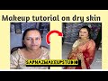 Day look with soft shimmer eyes… dry skin pe kaise makeup kre jo long last bhi rhe