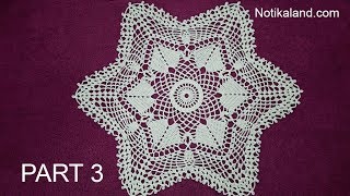 CROCHET How to crochet  lace doily tutorial Part 3, 10  - 14 round