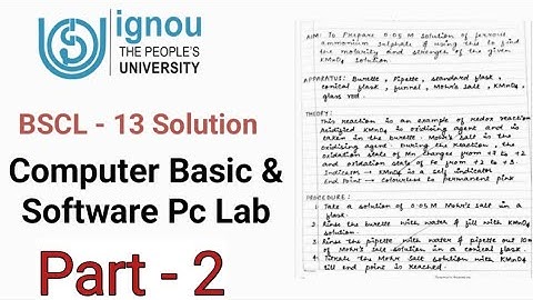 IGNOU BSCL - 013 solved Practical BCA | IGNOU Practical Solution full in hindi