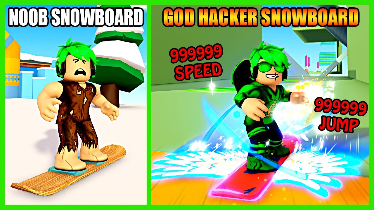 GG! Bermula Dari Snowboard Kayu Hingga Dapatkan Snowboard Dewa Bersayap Lewati Obby Tersulit